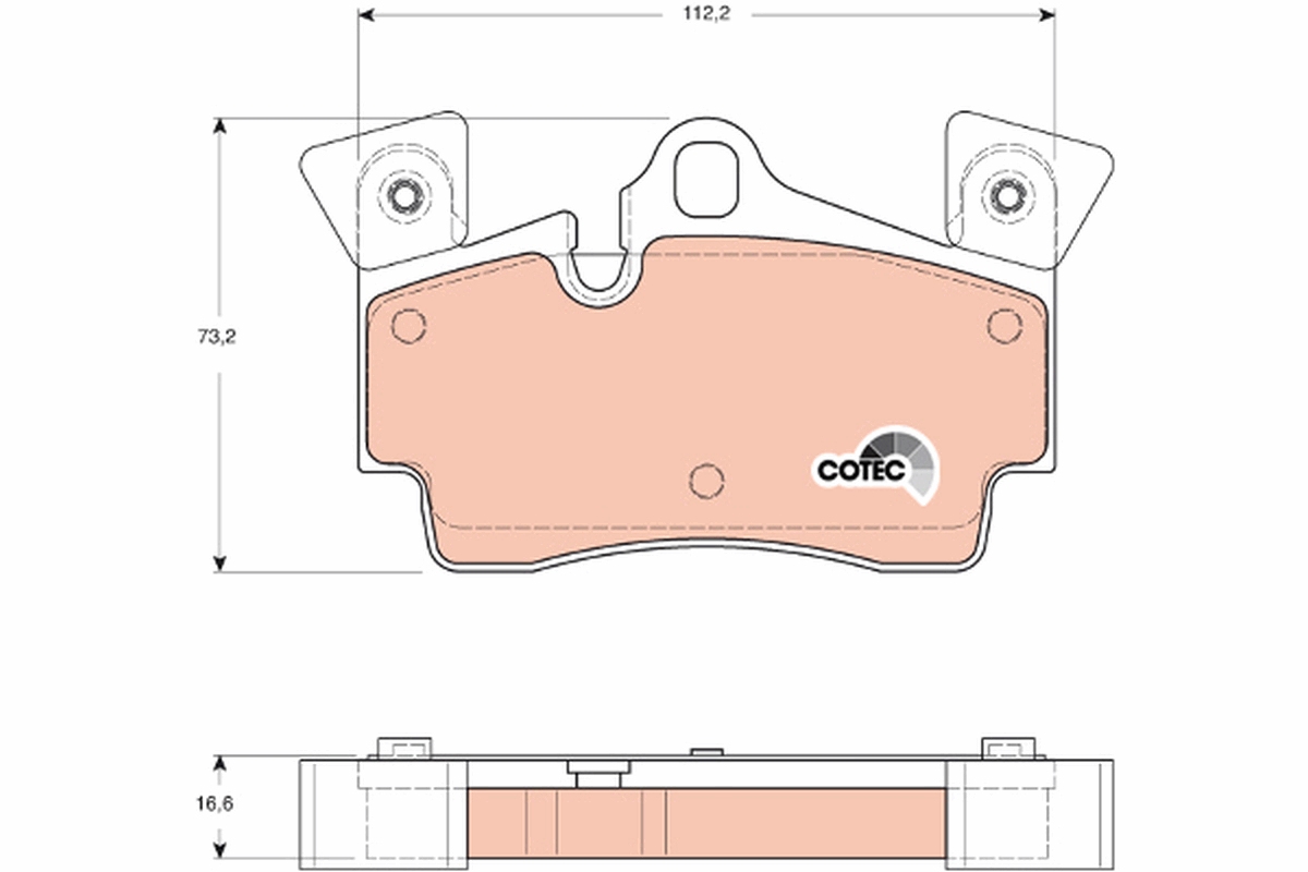 Brake Pad Set, disc brake - GDB1652 TRW