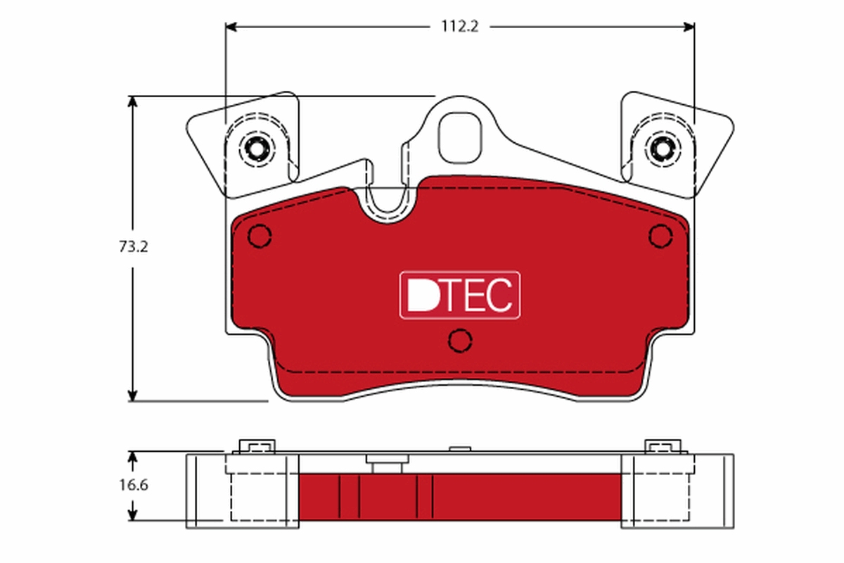 Brake Pad Set, disc brake - GDB1652DTE TRW