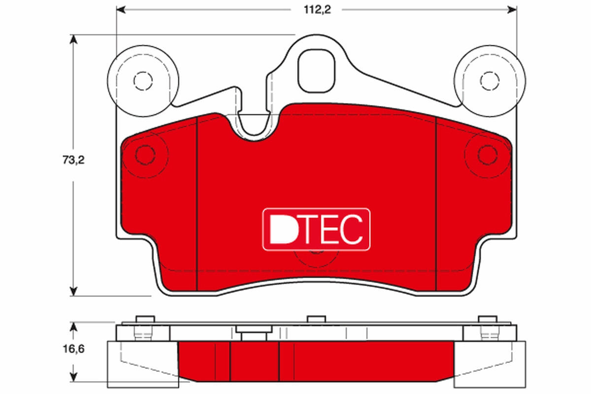 Brake Pad Set, disc brake - GDB1653DTE TRW