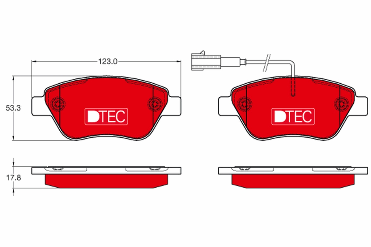 Brake Pad Set, disc brake - GDB1654DTE TRW