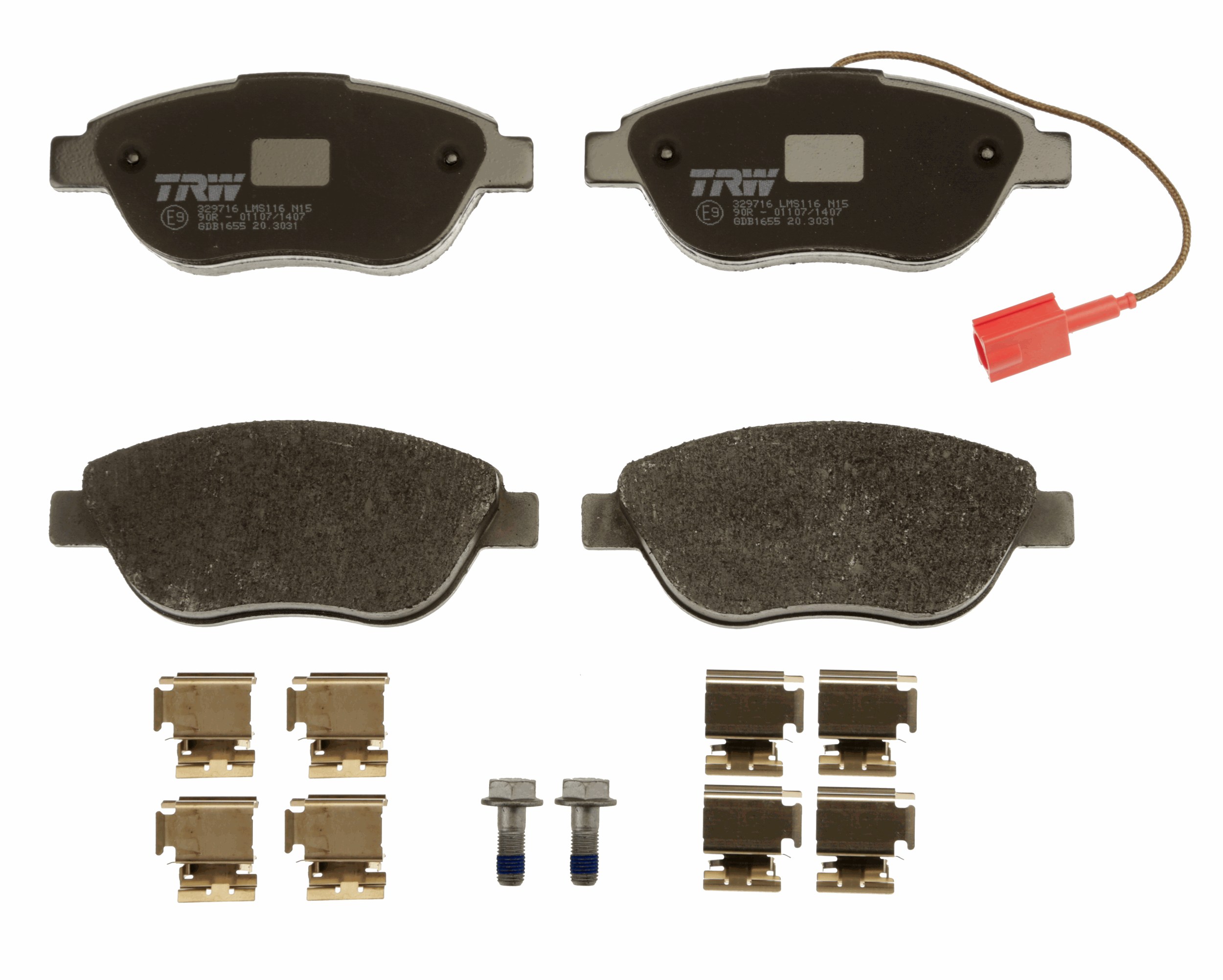 Brake Pad Set, disc brake - GDB1655 TRW