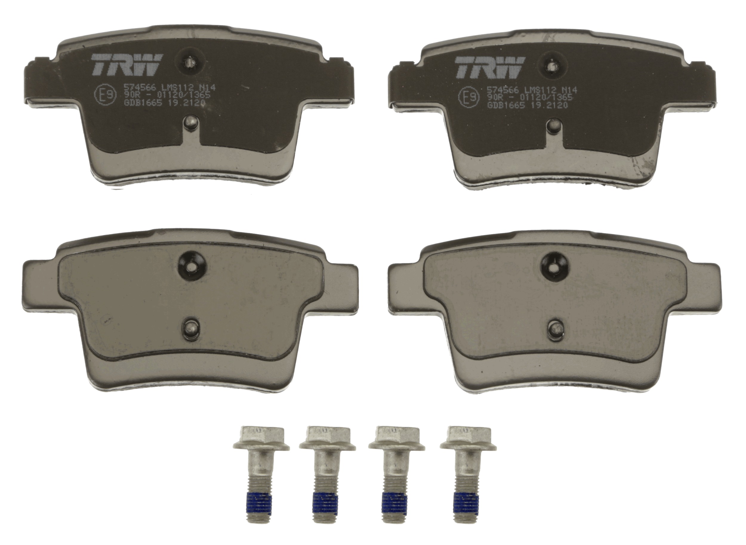 Kit pastiglie freno, Freno a disco - GDB1665 TRW