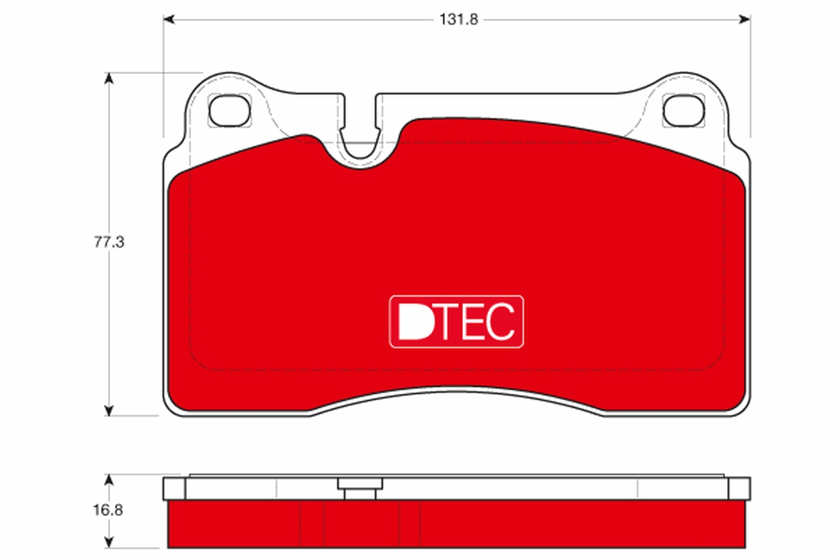 Kit pastiglie freno, Freno a disco - GDB1670DTE TRW