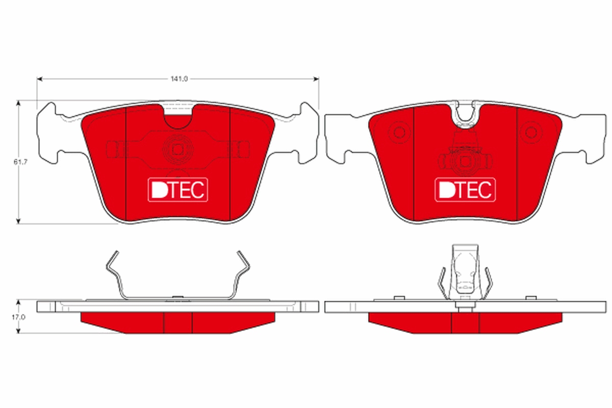 Brake Pad Set, disc brake - GDB1675DTE TRW