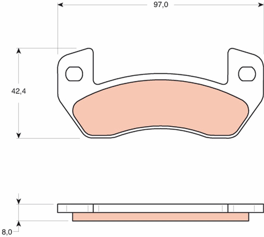 Brake Pad Set, disc brake - GDB1680 TRW