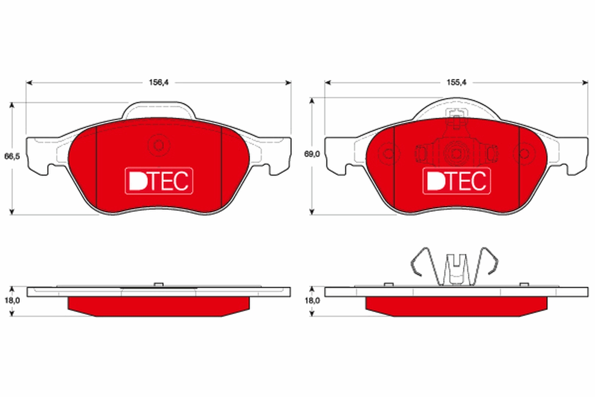 Brake Pad Set, disc brake - GDB1687DTE TRW