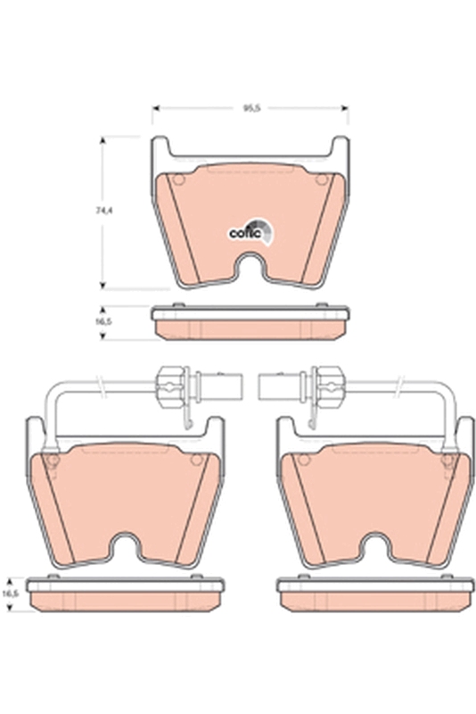 Brake Pad Set, disc brake - GDB1688 TRW