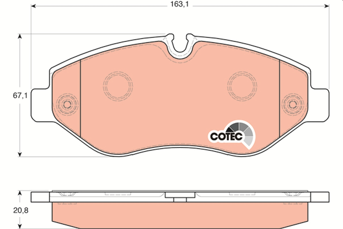 Brake Pad Set, disc brake - GDB1698 TRW