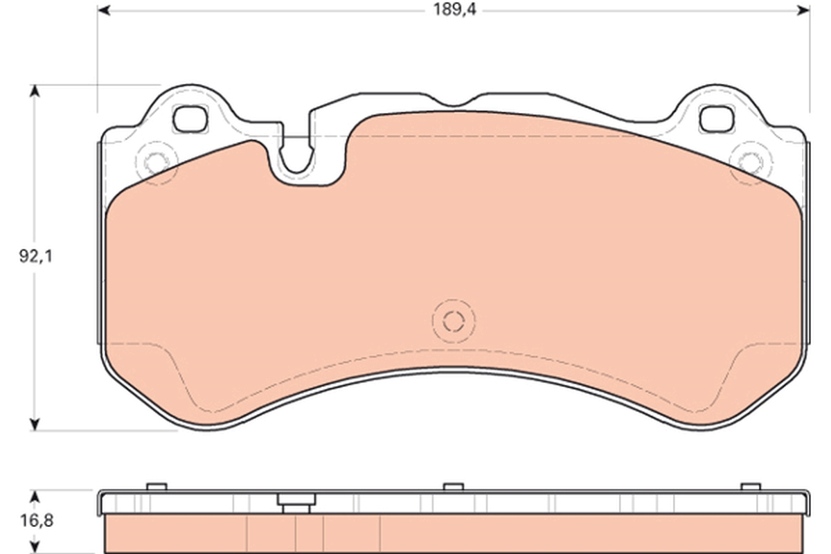 Brake Pad Set, disc brake - GDB1710 TRW