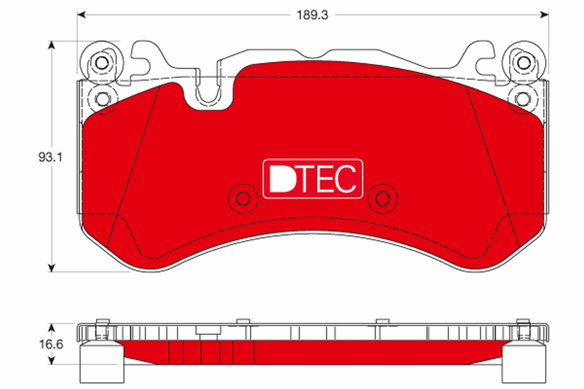 Brake Pad Set, disc brake - GDB1734DTE TRW