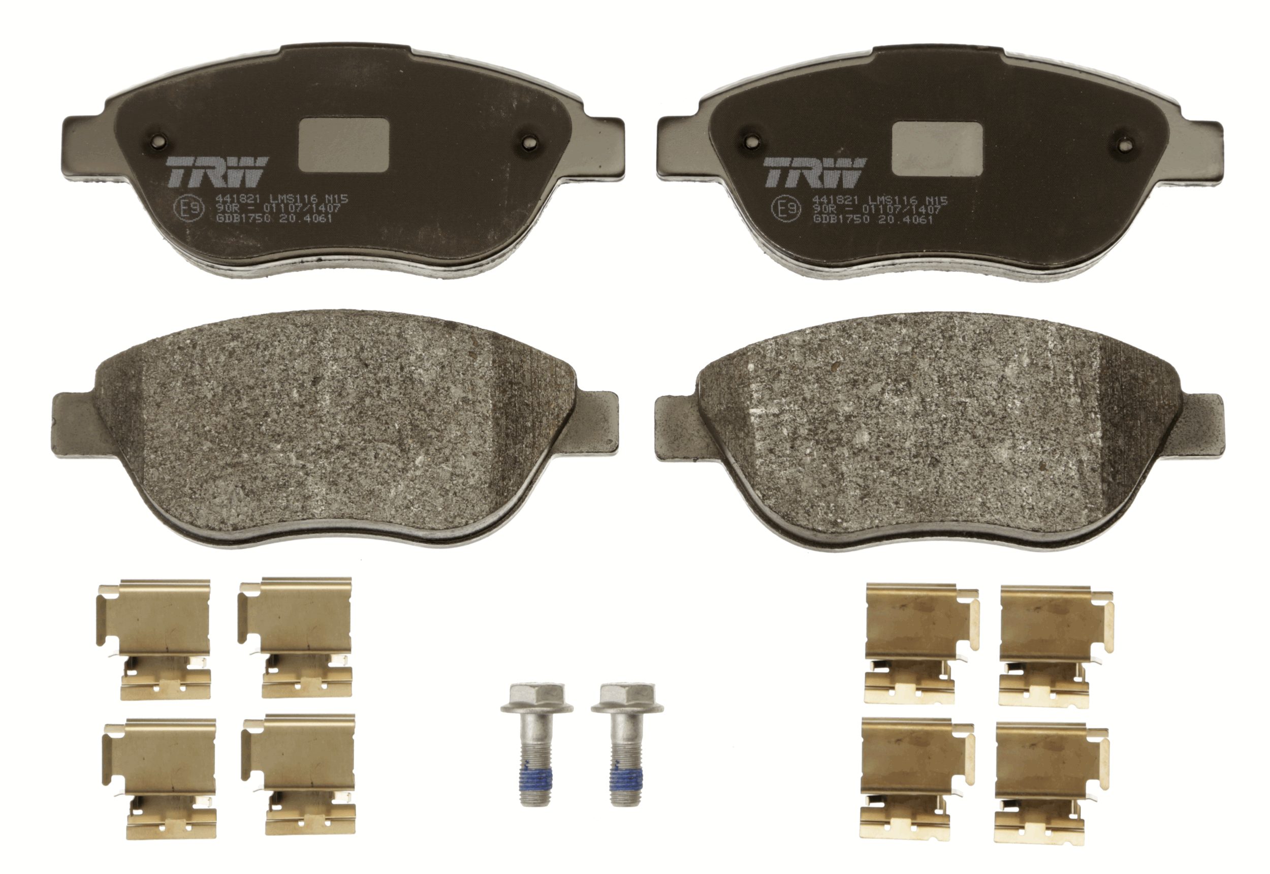 Kit pastiglie freno, Freno a disco - GDB1750 TRW