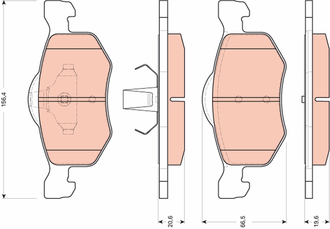 Brake Pad Set, disc brake - GDB1753 TRW