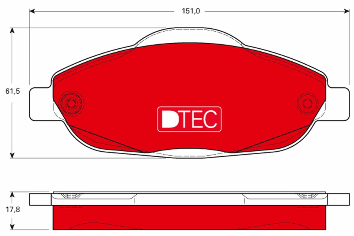 Kit pastiglie freno, Freno a disco - GDB1761DTE TRW