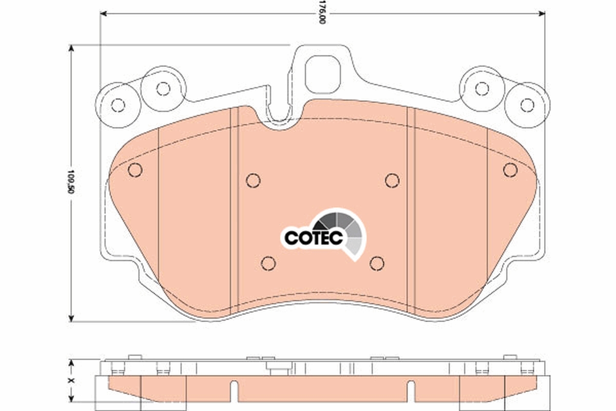 Brake Pad Set, disc brake - GDB1764 TRW