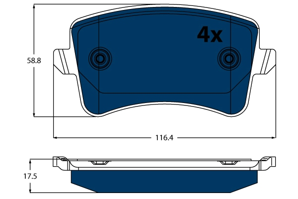 Kit pastiglie freno, Freno a disco - GDB1765BTE TRW