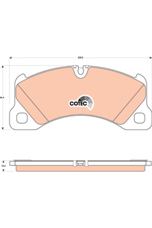 Brake Pad Set, disc brake - GDB1774 TRW