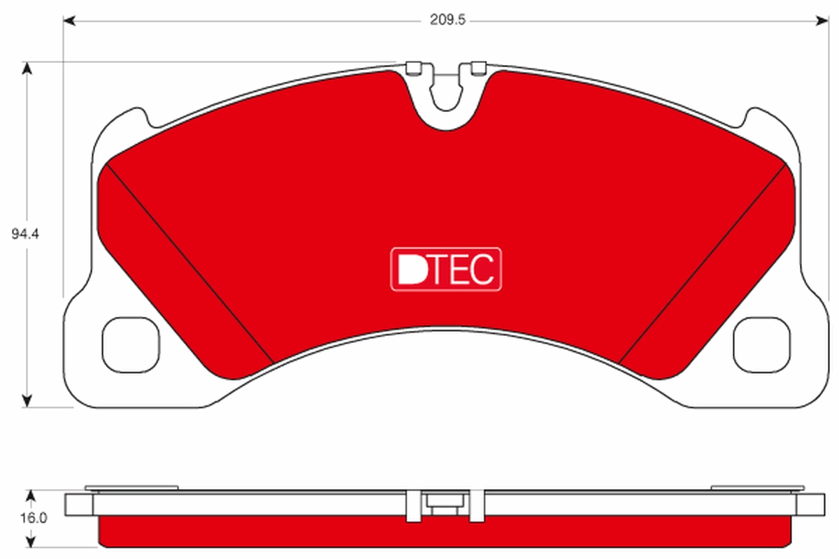 Brake Pad Set, disc brake - GDB1774DTE TRW