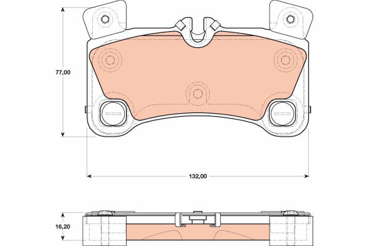 Brake Pad Set, disc brake - GDB1775 TRW