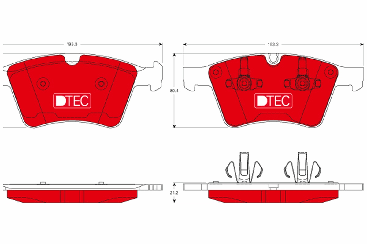 Kit pastiglie freno, Freno a disco - GDB1797DTE TRW