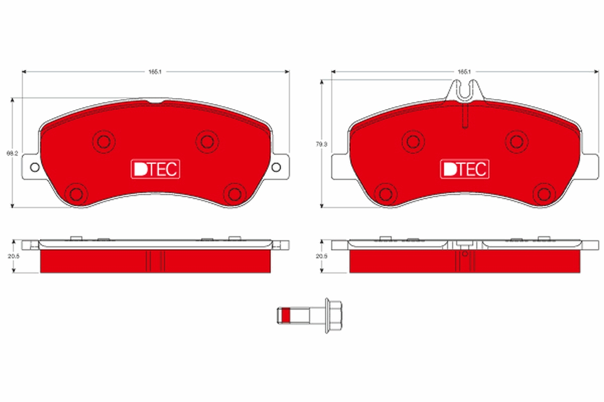 Brake Pad Set, disc brake - GDB1798DTE TRW