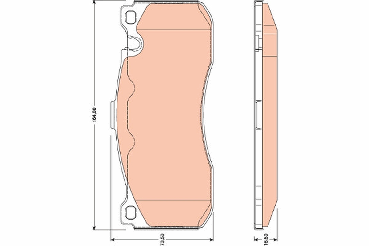 Brake Pad Set, disc brake - GDB1802 TRW