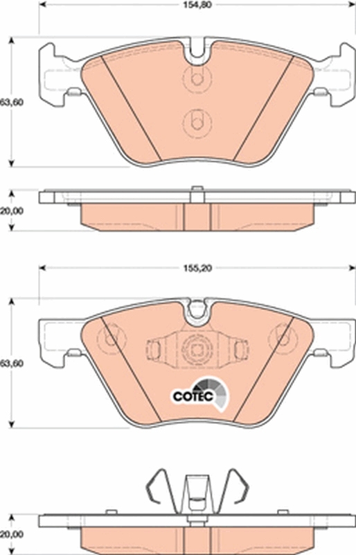 Brake Pad Set, disc brake - GDB1810 TRW