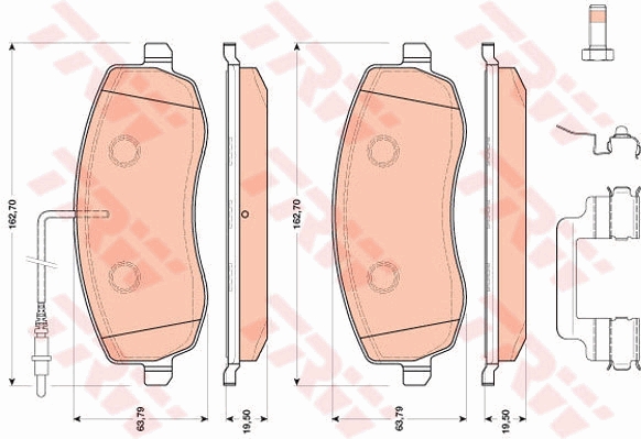 Brake Pad Set, disc brake - GDB1820 TRW