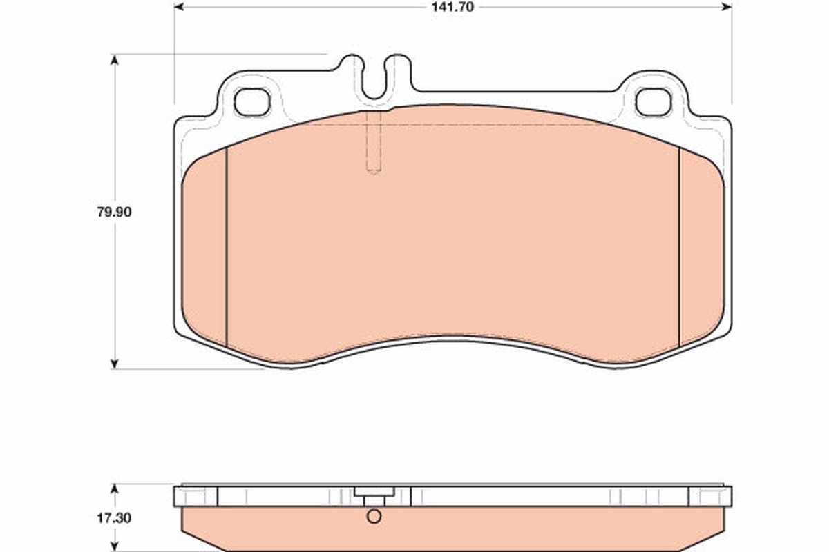Brake Pad Set, disc brake - GDB1822 TRW