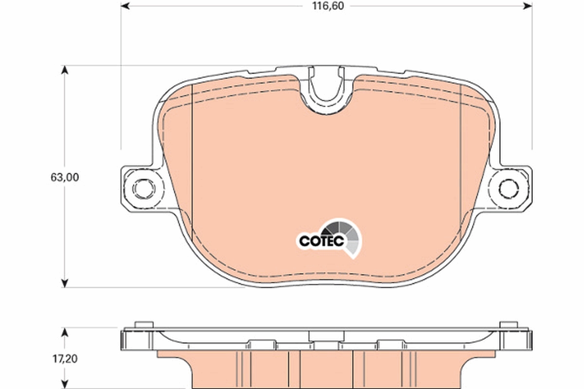 Brake Pad Set, disc brake - GDB1824 TRW