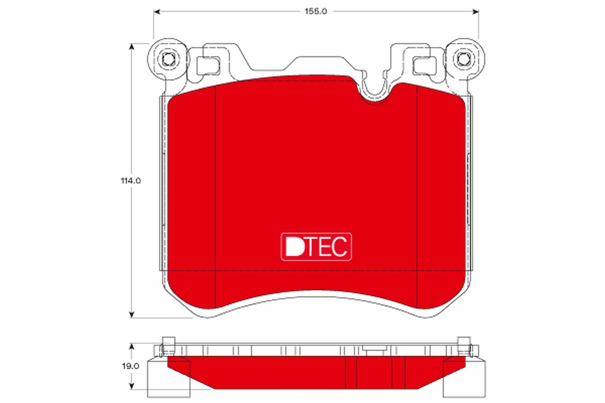 Brake Pad Set, disc brake - GDB1826DTE TRW