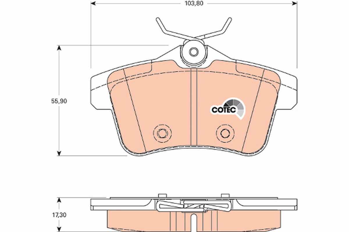 Brake Pad Set, disc brake - GDB1828 TRW