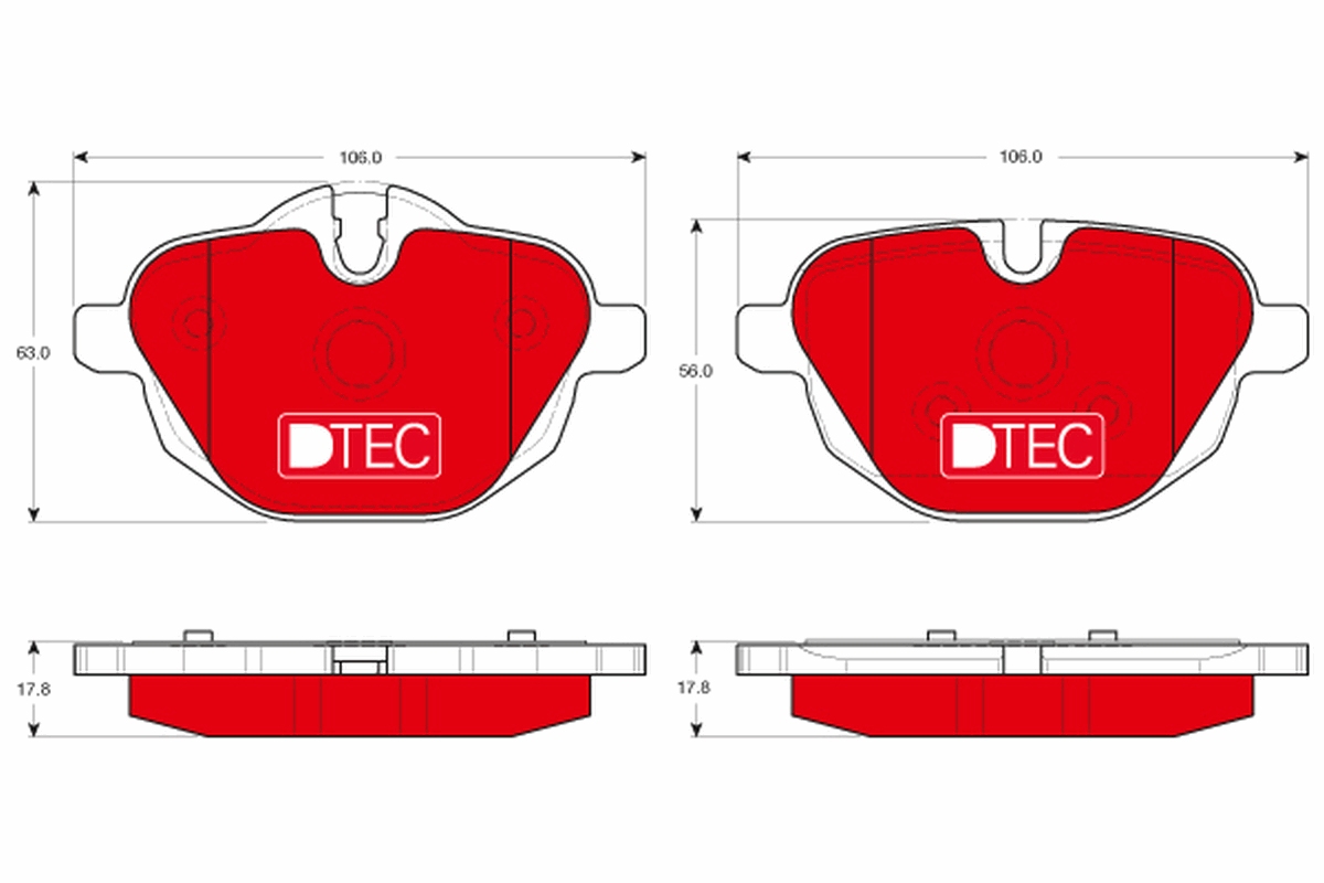 Комплект тормозных колодок, дисковый тормоз - GDB1840DTE TRW