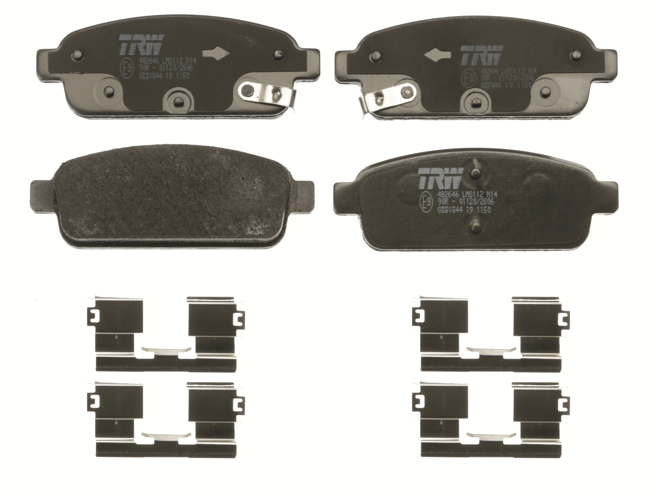 Brake Pad Set, disc brake - GDB1844 TRW