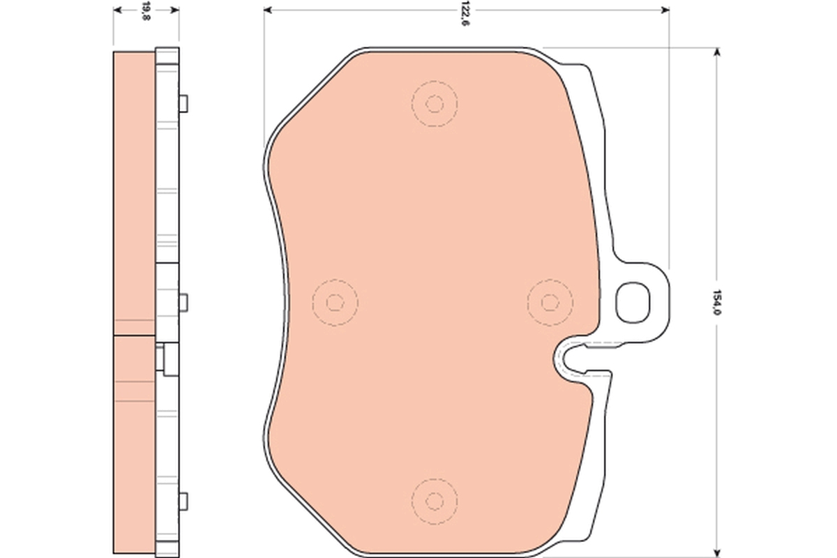 Brake Pad Set, disc brake - GDB1848 TRW