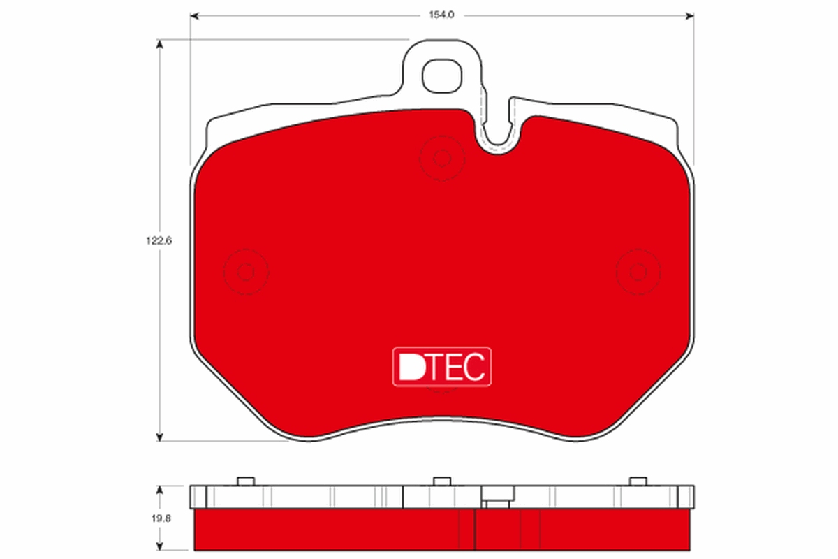 Kit pastiglie freno, Freno a disco - GDB1848DTE TRW