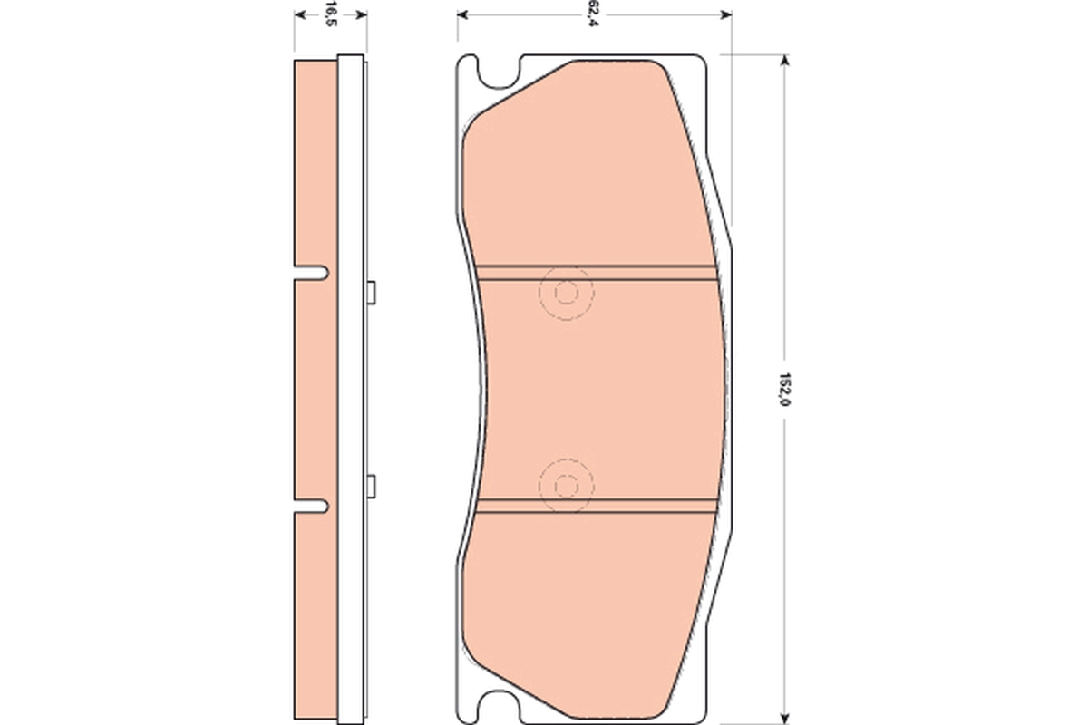 Brake Pad Set, disc brake - GDB1850 TRW