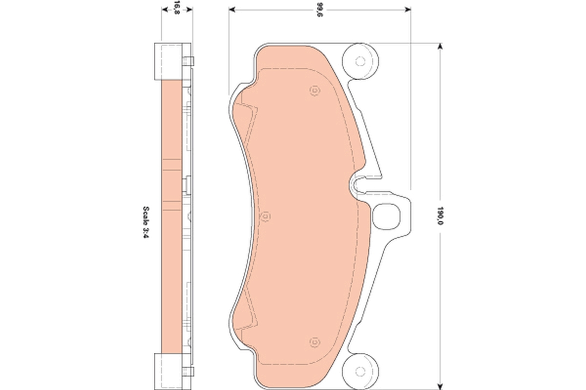 Brake Pad Set, disc brake - GDB1862 TRW