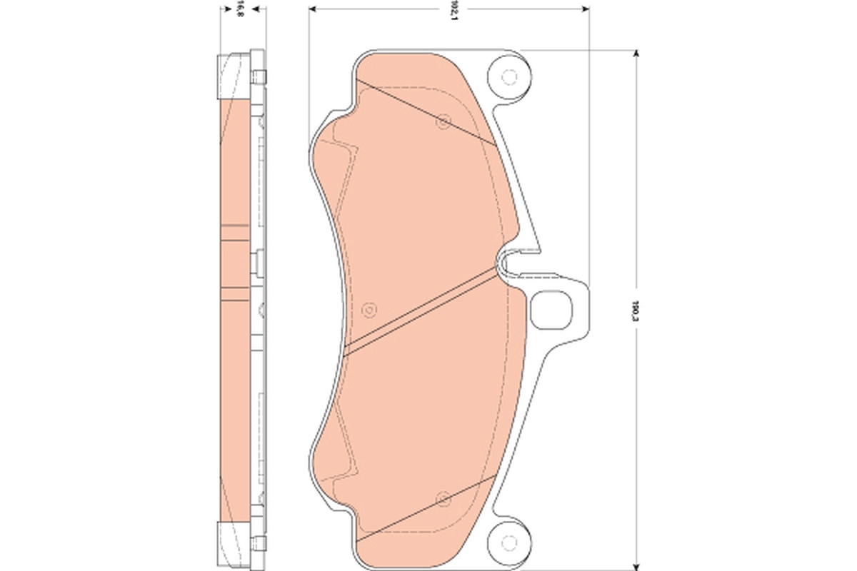 Brake Pad Set, disc brake - GDB1863 TRW