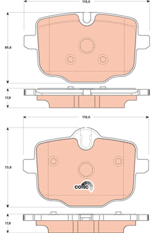 Brake Pad Set, disc brake - GDB1869 TRW