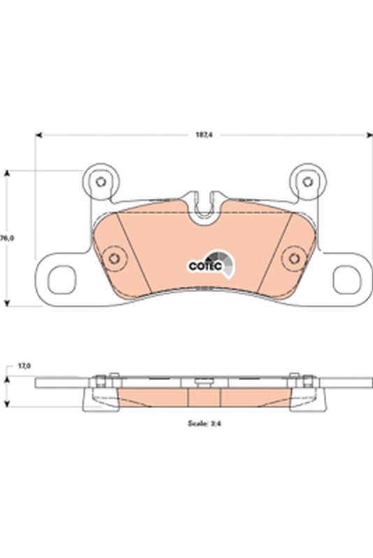Brake Pad Set, disc brake - GDB1875 TRW