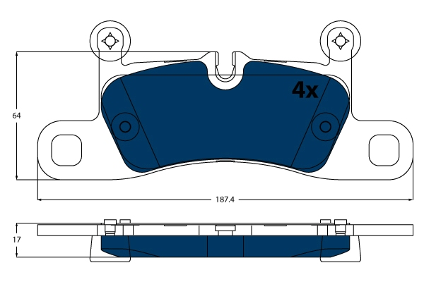 Brake Pad Set, disc brake - GDB1875BTE TRW