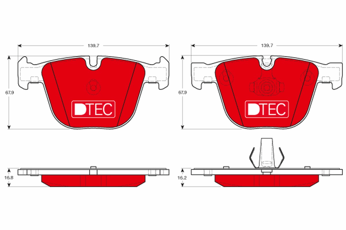 Brake Pad Set, disc brake - GDB1892DTE TRW
