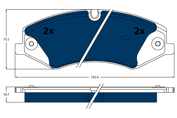 Brake Pad Set, disc brake - GDB1898BTE TRW