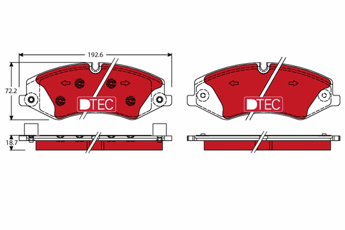 Brake Pad Set, disc brake - GDB1898DTE TRW