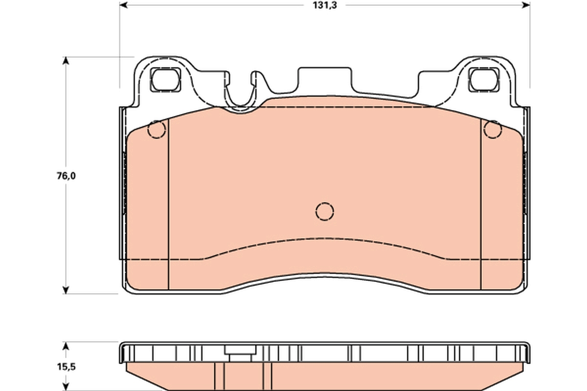 Brake Pad Set, disc brake - GDB1906 TRW