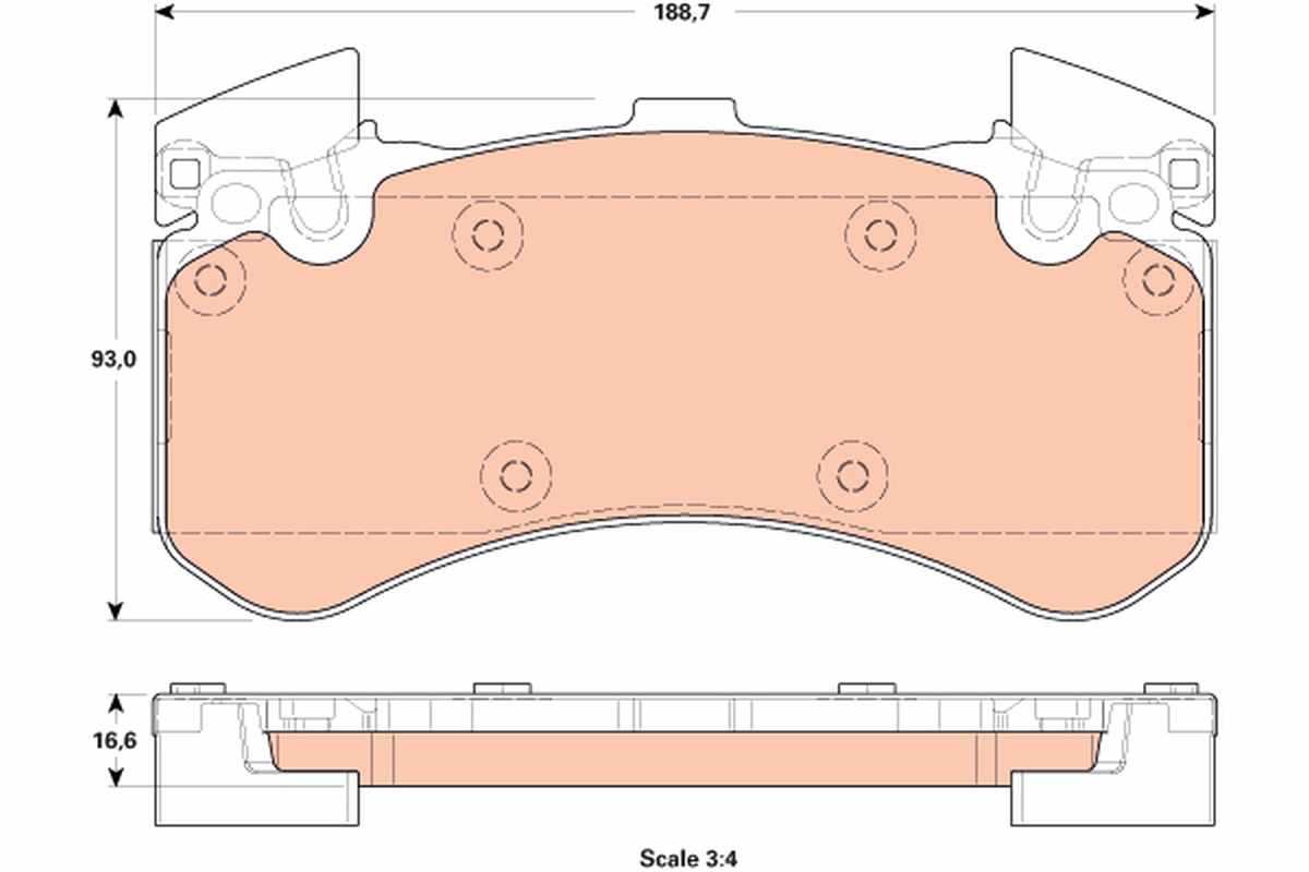 Brake Pad Set, disc brake - GDB1911 TRW