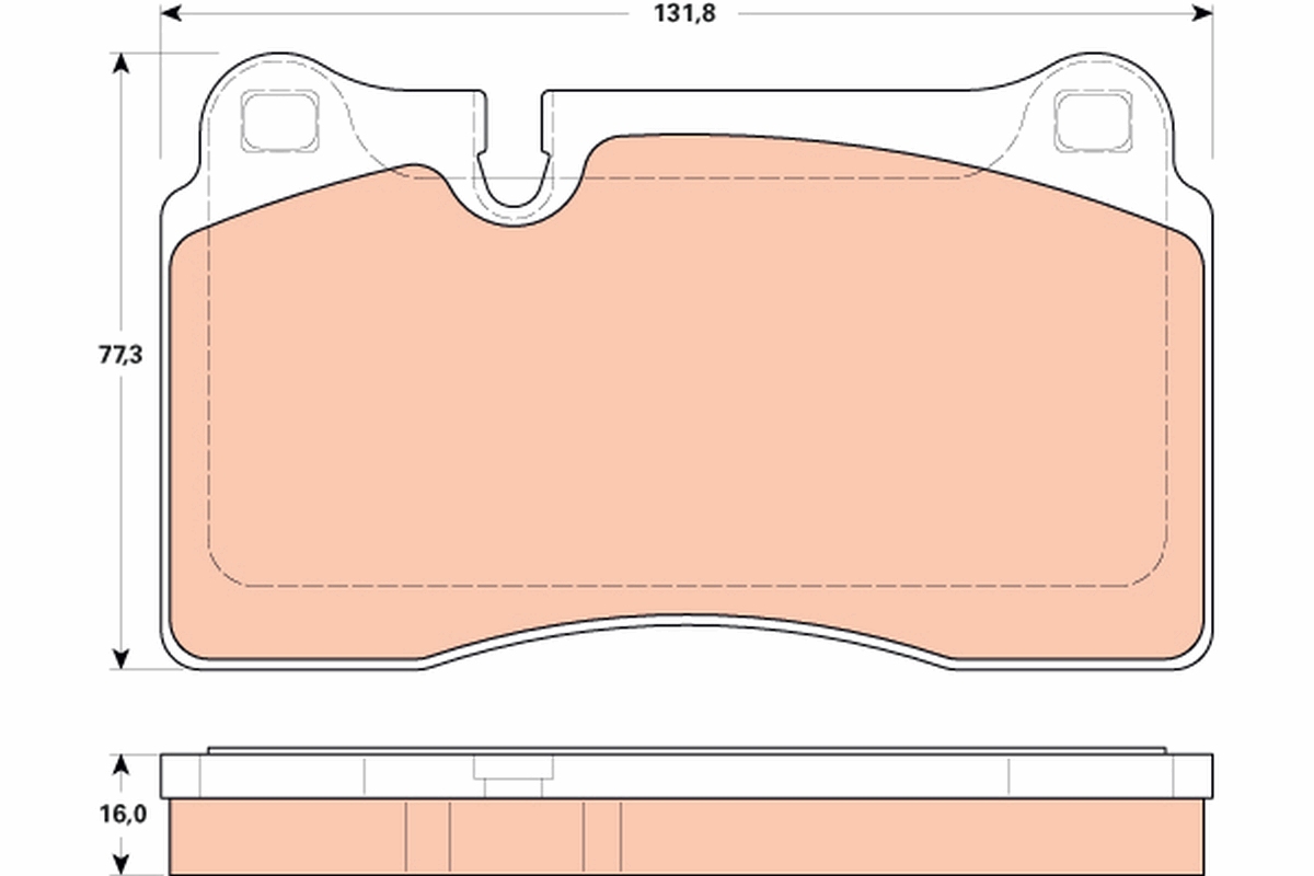 Brake Pad Set, disc brake - GDB1912 TRW