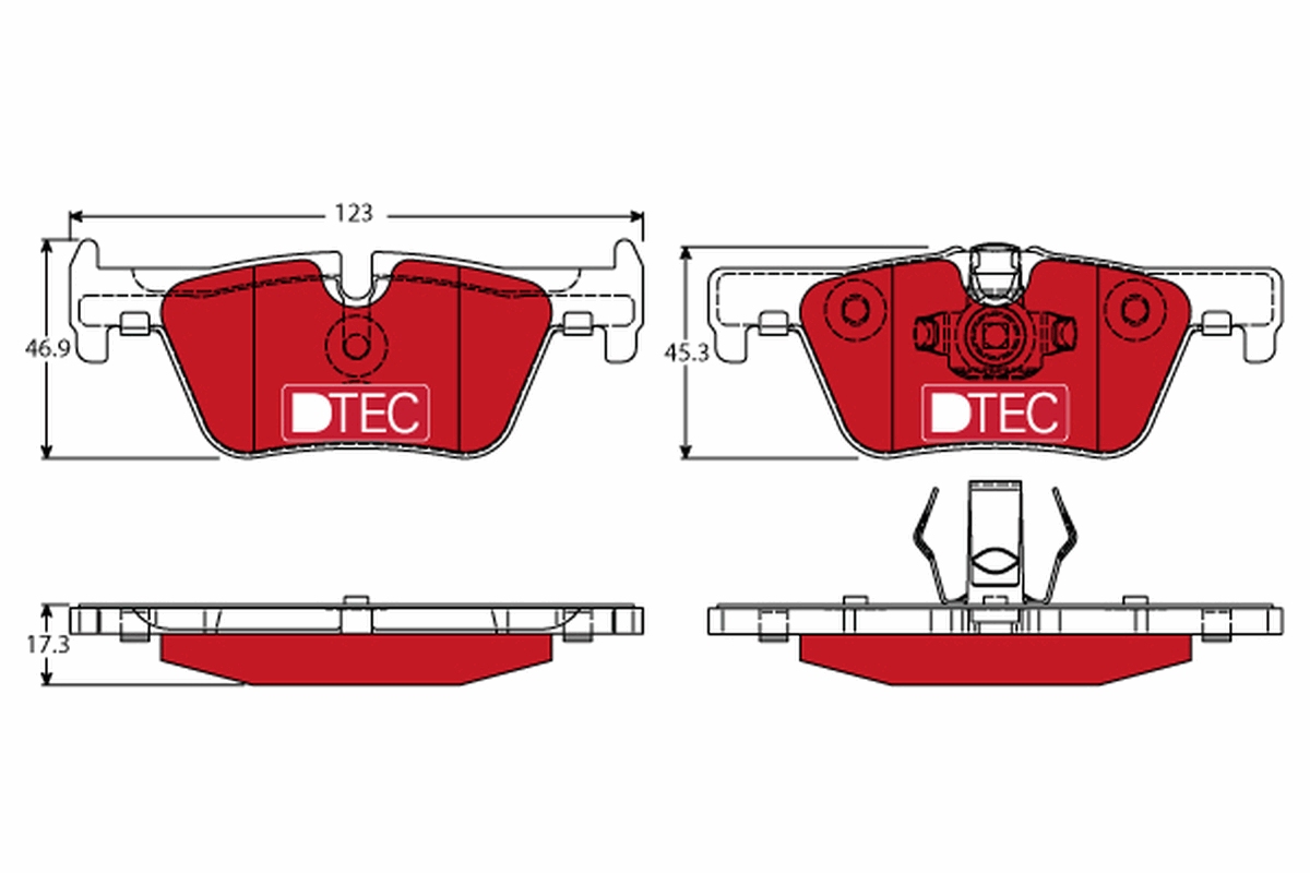 Brake Pad Set, disc brake - GDB1919DTE TRW