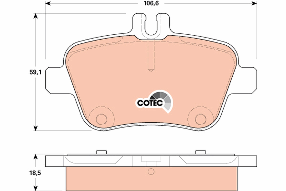 Brake Pad Set, disc brake - GDB1920 TRW