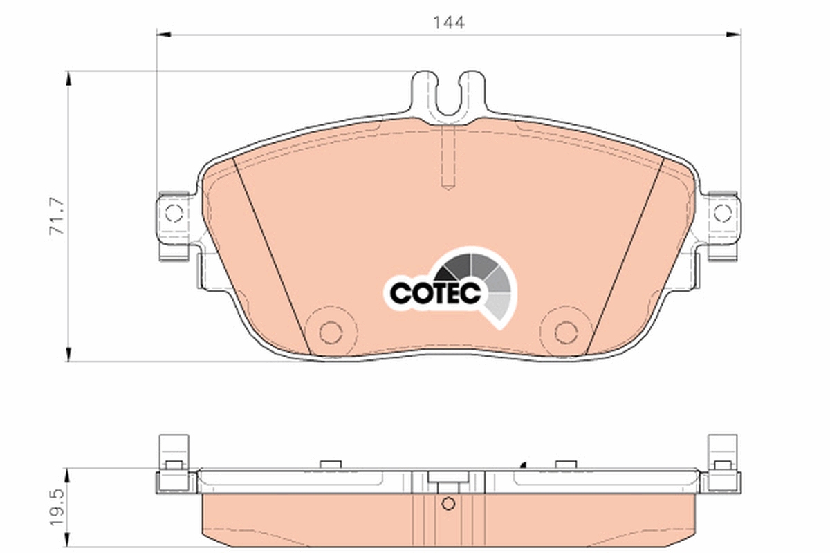 Brake Pad Set, disc brake - GDB1932 TRW